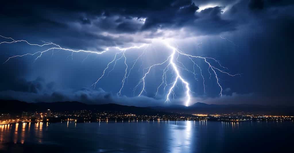 Lorsque l’orage gronde, les éclairs peuvent donner naissance à des phénomènes lumineux étranges. Des farfadets comme celui qu’un photographe a surpris dans le ciel de Dordogne en ce début septembre. © KWY, Adobe Stock