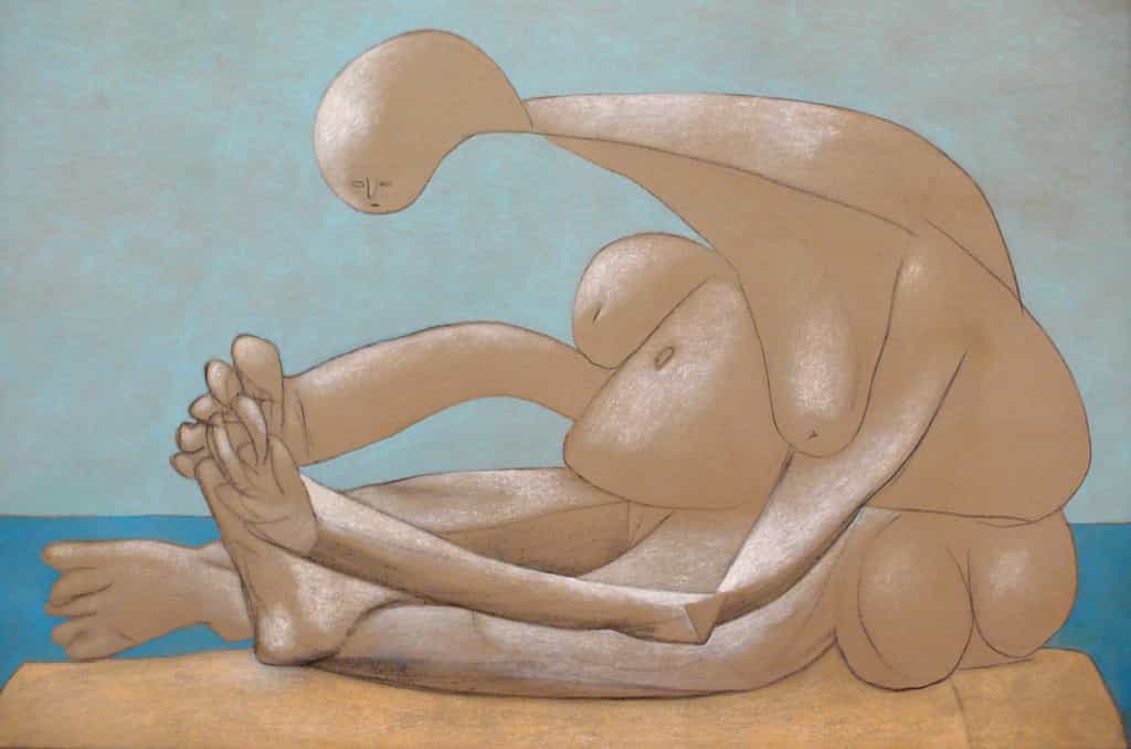 Pablo Picasso est l’un des fondateurs du cubisme, un mouvement artistique du début du XXe siècle. La Femme assise sur la plage en est un exemple. Pour réaliser une peinture, les artistes doivent faire preuve d’une puissante imagination. Selon cette étude, plusieurs zones du cerveau interagissent pour faire germer de nouvelles idées. © Cåsbr, Flickr, cc by 2.0