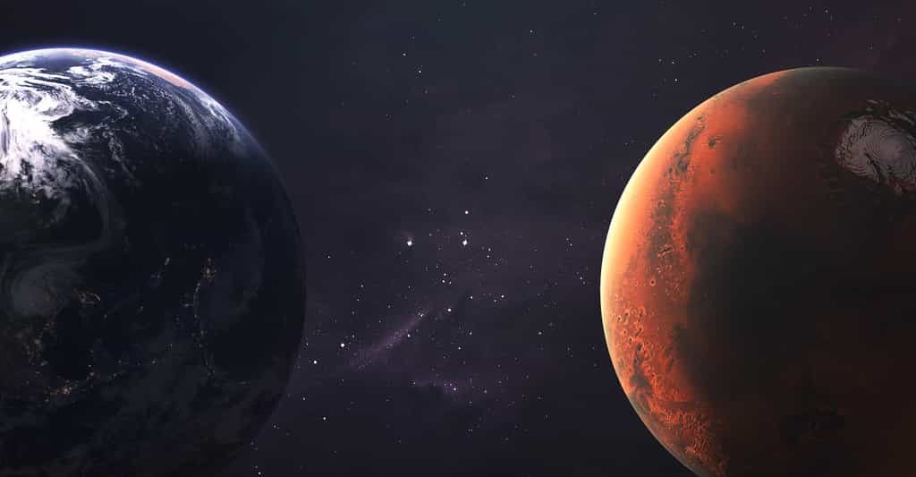 Il y a plusieurs raisons qui poussent les chercheurs à vouloir explorer Mars. Parmi elles, sa ressemblance avec la Terre et sa proximité. © Vadimsadovski, Adobe Stock