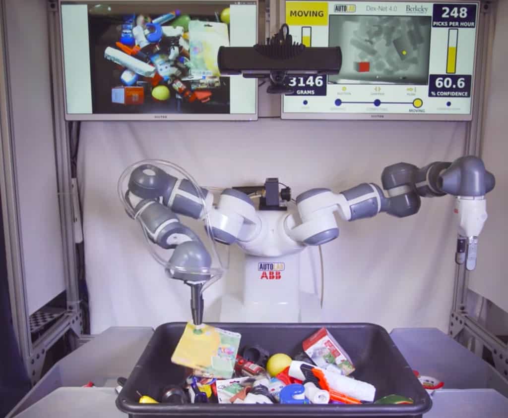 Le robot Dex-Net en train de trier des objets. © Berkeley university