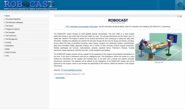 Dans le cadre du projet Robocast, il a été mis au point un robot permettant d'améliorer la performance des neurochirurgiens. © http://www.robocast.eu/ - Tous droits réservés