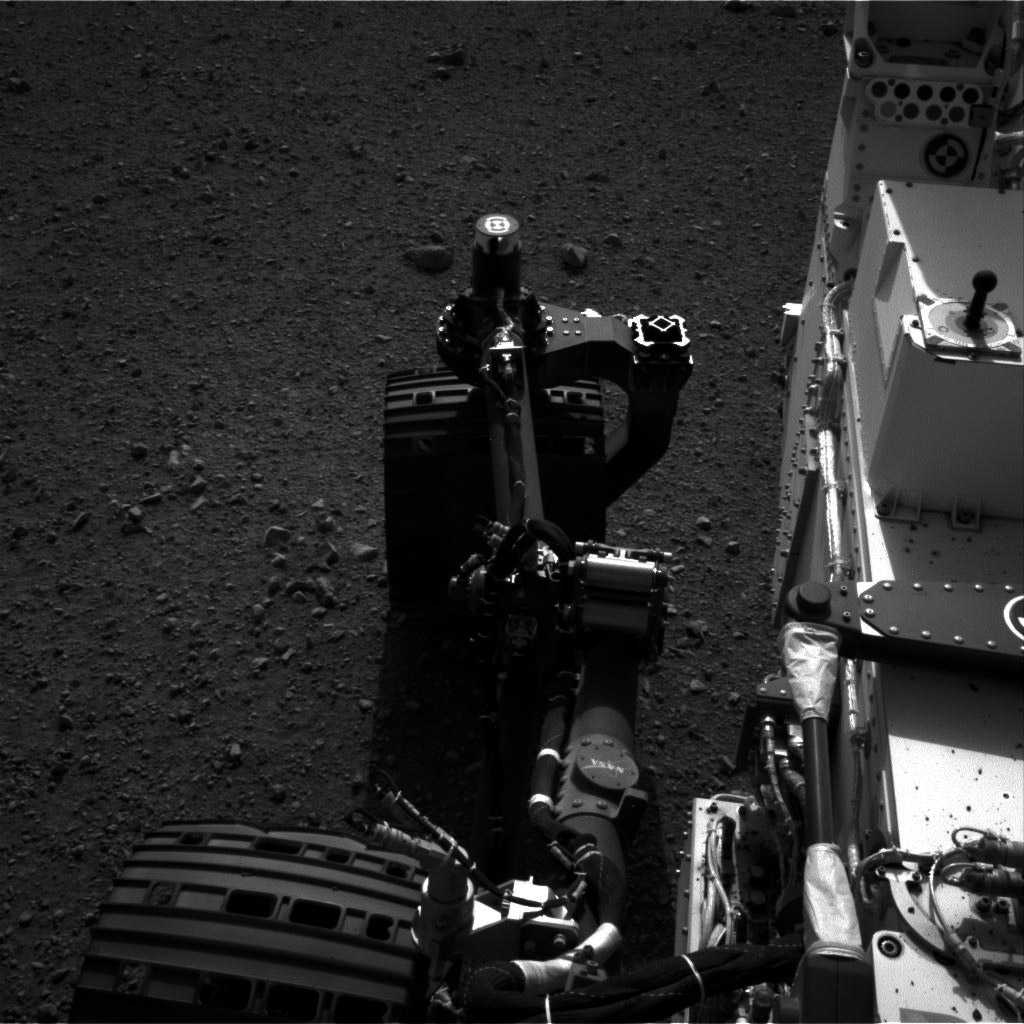 Les six roues de Curiosity ne sont pas de trop pour transporter et déplacer les plus de 1.000 kg du rover ! © Nasa/JPL-Caltech 