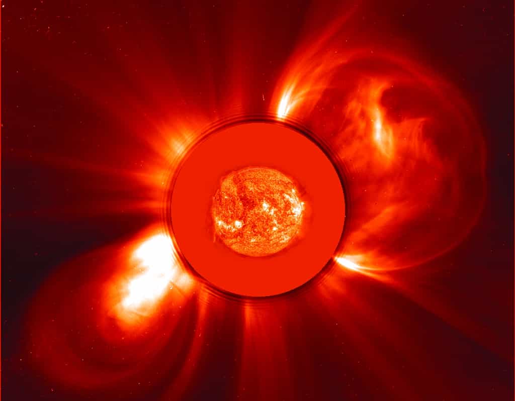 Cette image prise par l’observatoire solaire et héliosphérique Soho (Nasa, ESA) a été publiée pour célébrer les 20 ans de mission de la sonde. Elle passe aujourd’hui le cap des 25 ans ! © Nasa