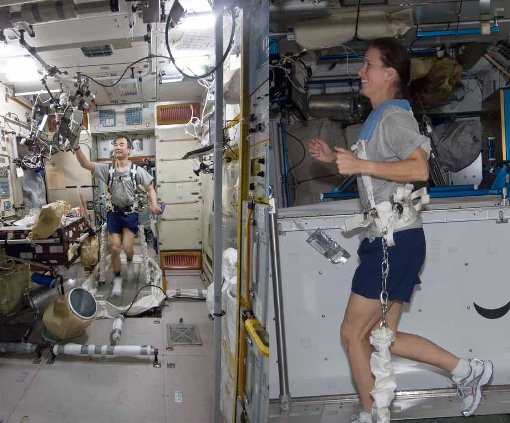 Les méthodes utilisées pour combattre les effets de l'apesanteur à bord de l'ISS sont bien adaptées pour les séjours de quelques semaines à quelques mois. Pour atteindre des destinations lointaines, il semble qu'elles ne soient pas suffisamment efficaces. Crédit Nasa