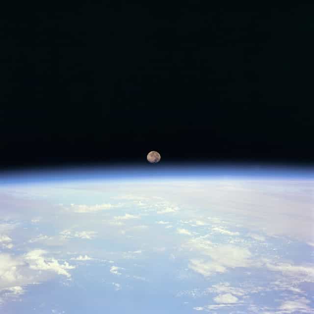 L'atmosphère de la Terre vue de l'espace. Crédit : Nasa