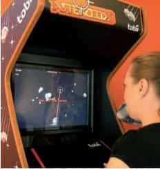 Pour illustrer l’efficacité de son application Gaze, Tobii a développé un jeu d’arcade qui se contrôle uniquement avec les yeux. ©Tobii 