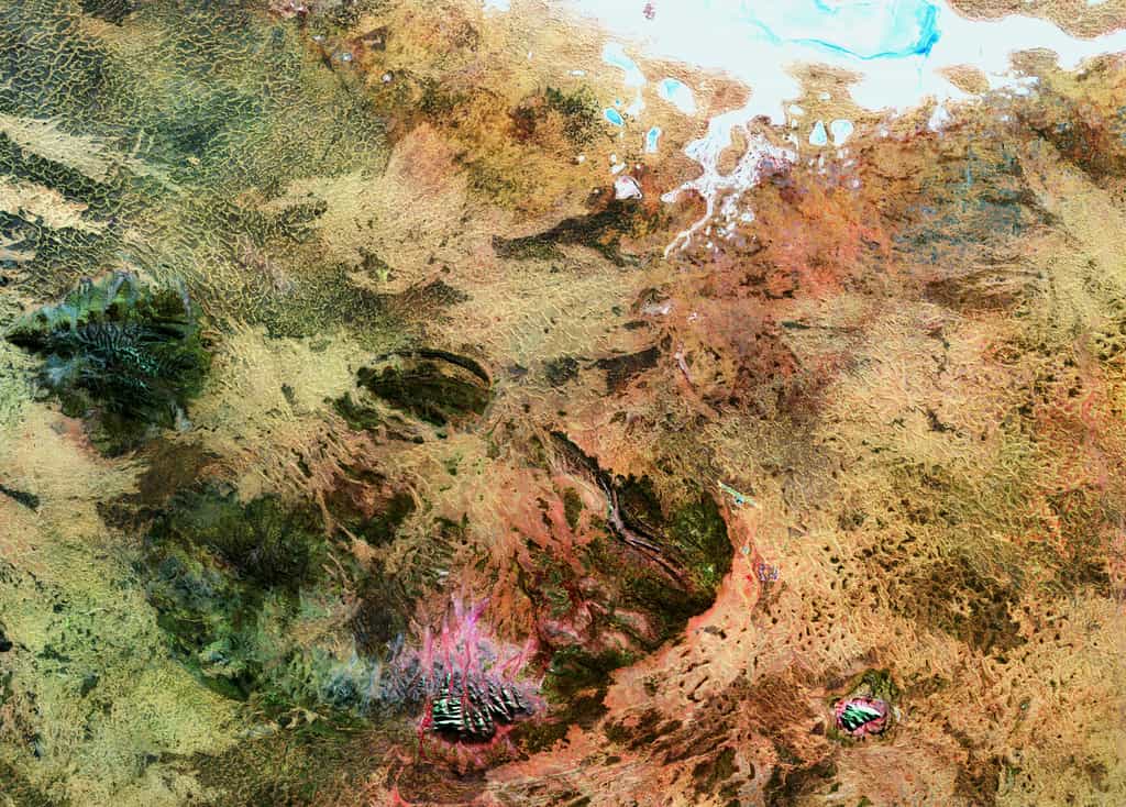 Les lieux sacrés aborigènes sous la caméra du satellite Landsat 5. © USGS