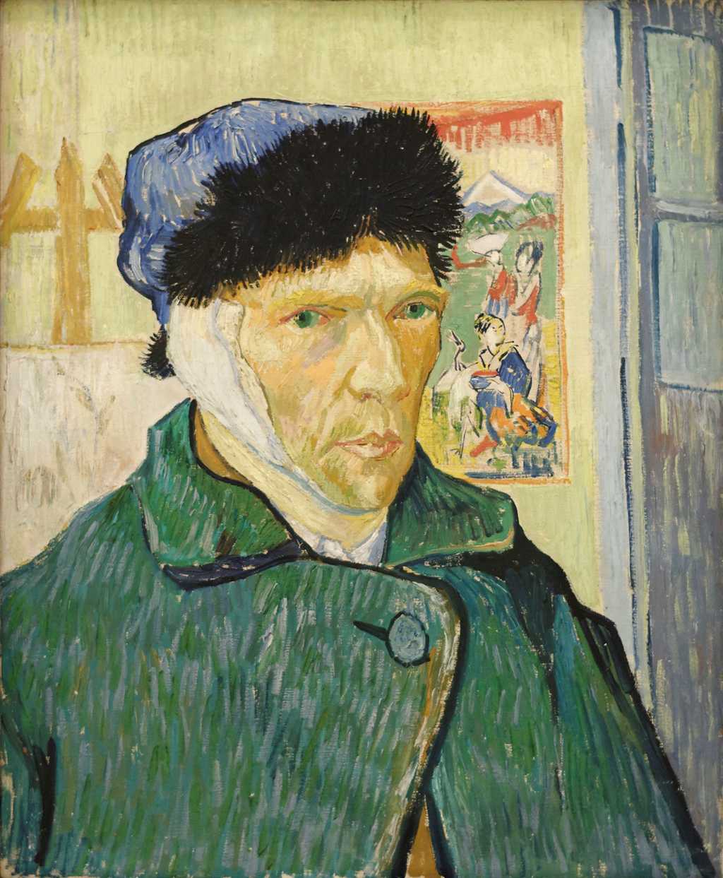 Autoportrait à l'oreille bandée, Vincent Van Gogh,1889, Institut Courtauld. © Van Gogh, Domaine public, Wikimedia Commons, CC by-sa 4.0