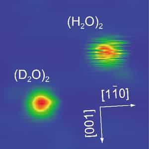 Les images des deux dimères au microscope à effet tunnel. Crédit : Kumagai et al.