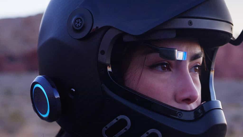 Ce module affiche le GPS dans le champ de vision du motard. © EyeLights