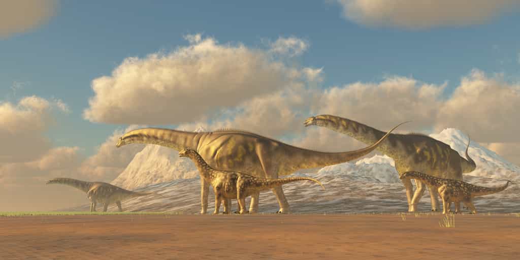 La découverte de nombreux nids de titanosaures nous en apprend plus sur la vie de ces géants. © Catmando, Adobe Stock
