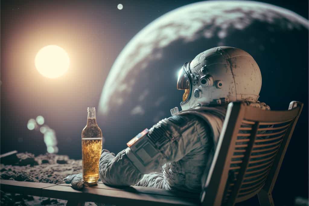 Comment feront les prochains astronautes qui se poseront sur la Lune pour y boire de l'eau ? Les chercheurs ont peut-être trouvé la solution. © Art Gallery, Adobe Stock