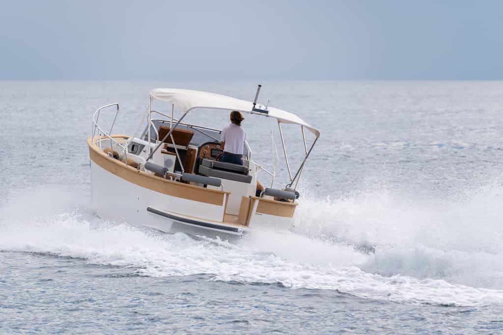 FinX a développé un moteur de bateau appelé FinS. Inspiré du déplacement des animaux marins, il est destiné à de petites embarcations mais la start-up cherche déjà à élargir la gamme pour l'adapter à de plus grosses unités. © Marc Calleja, Adobe Stock
