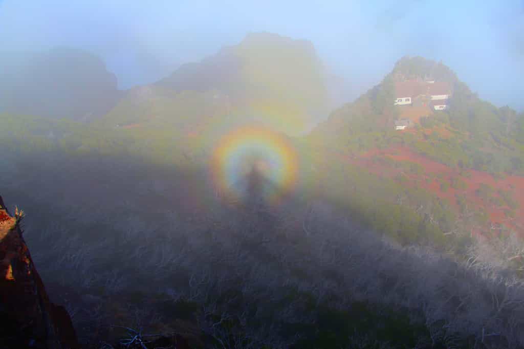 Spectre de Brocken en montagne à Madère. © GerritR, Wikimedia Commons, CC by-sa 4.0