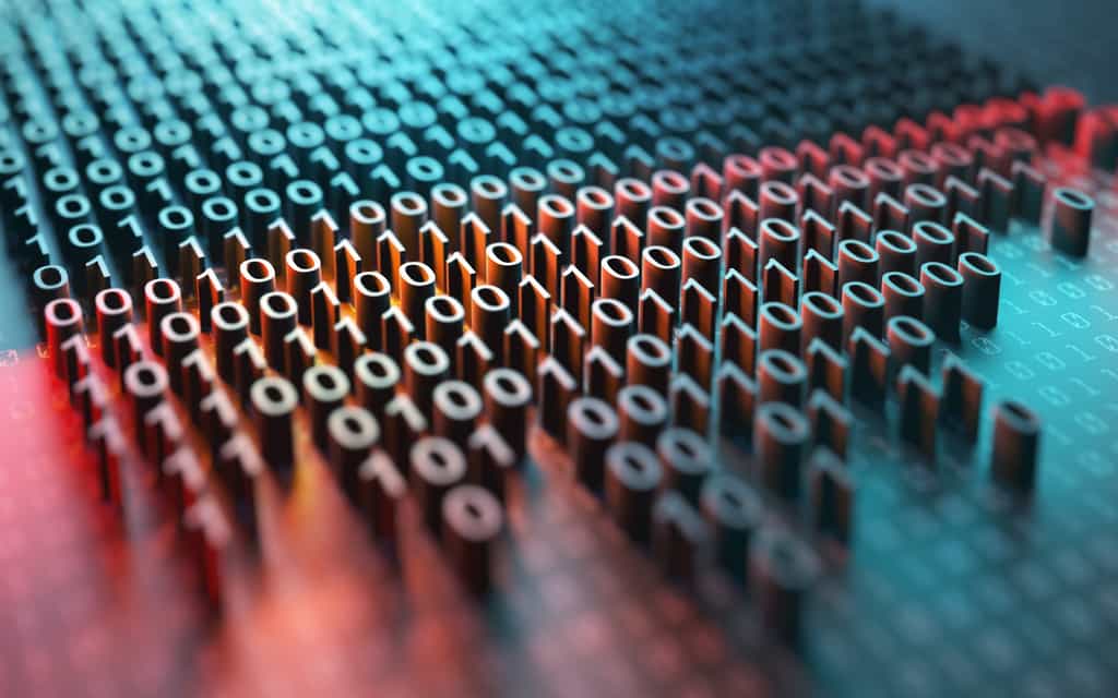 Le code binaire ne comporte que des 0 et des 1. © ktsdesign, Adobe Stock