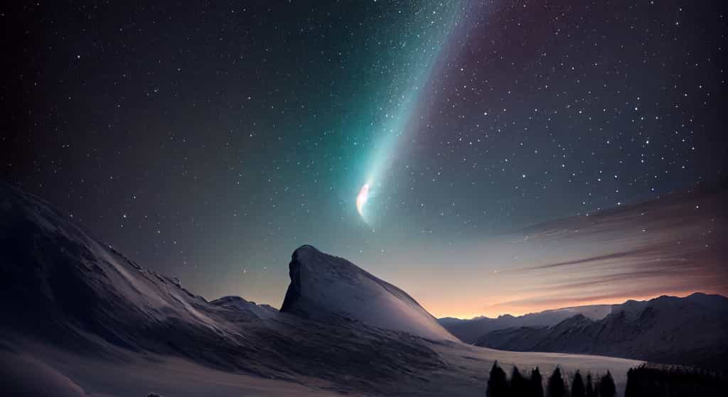 Une comète nouvellement découverte pourrait animer notre ciel de bien jolie manière à l’automne 2024. © TheGoldTiger, Adobe Stock