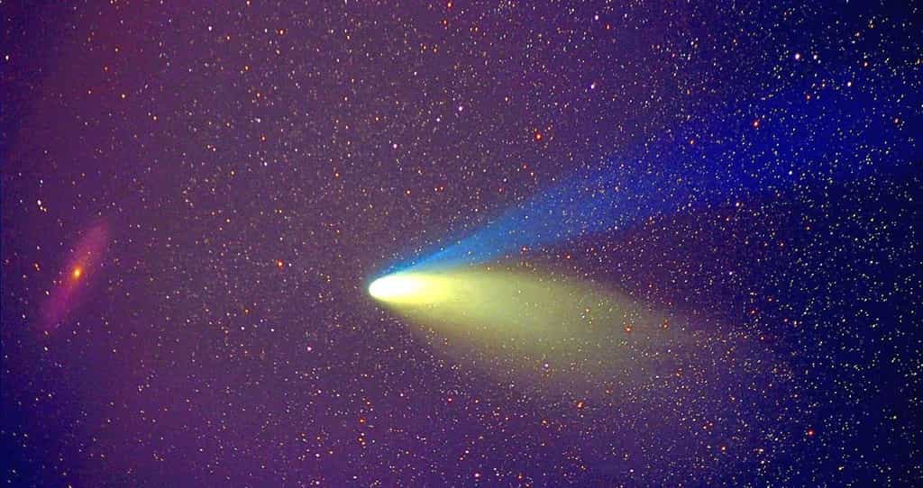 La comète C/1995 O1 (Hale-Bopp) présente une période orbitale dépassant les 2.500 ans, c'est donc une comète à longue période. © J. C. Casado