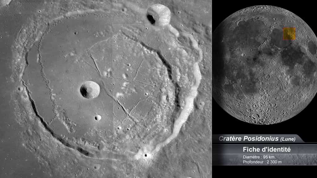 Le cratère Posidonius sur la Lune