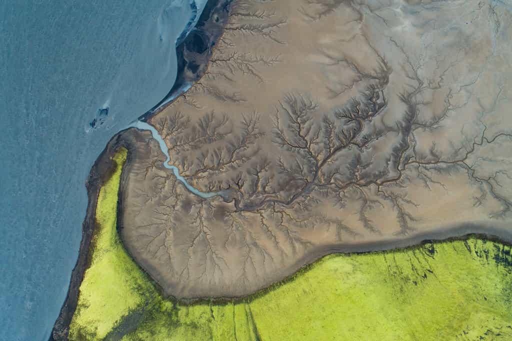 L'Islande : étonnant paysage vu du ciel