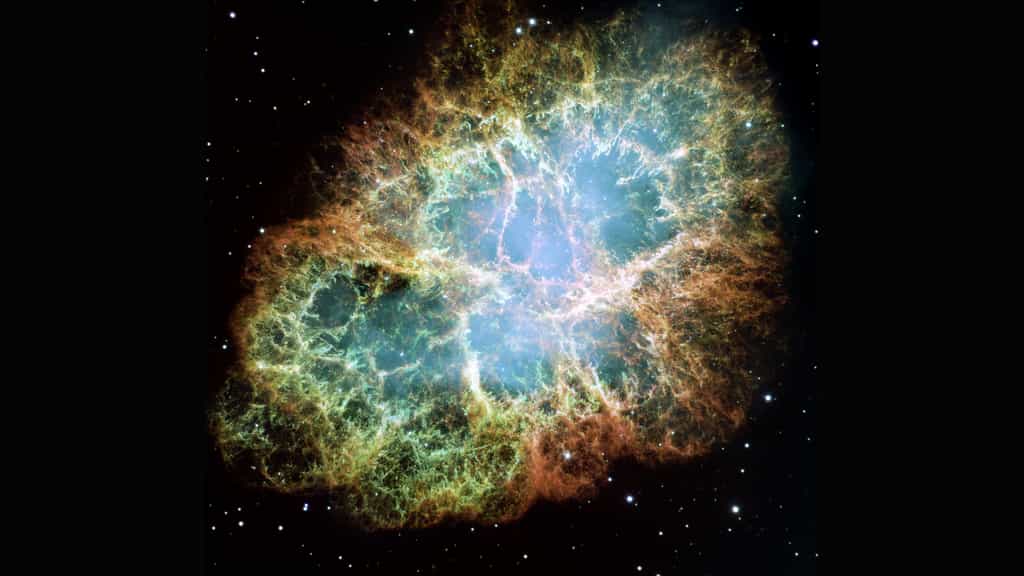 La nébuleuse du Crabe ou les restes d'une supernova, scrutés par Hubble
