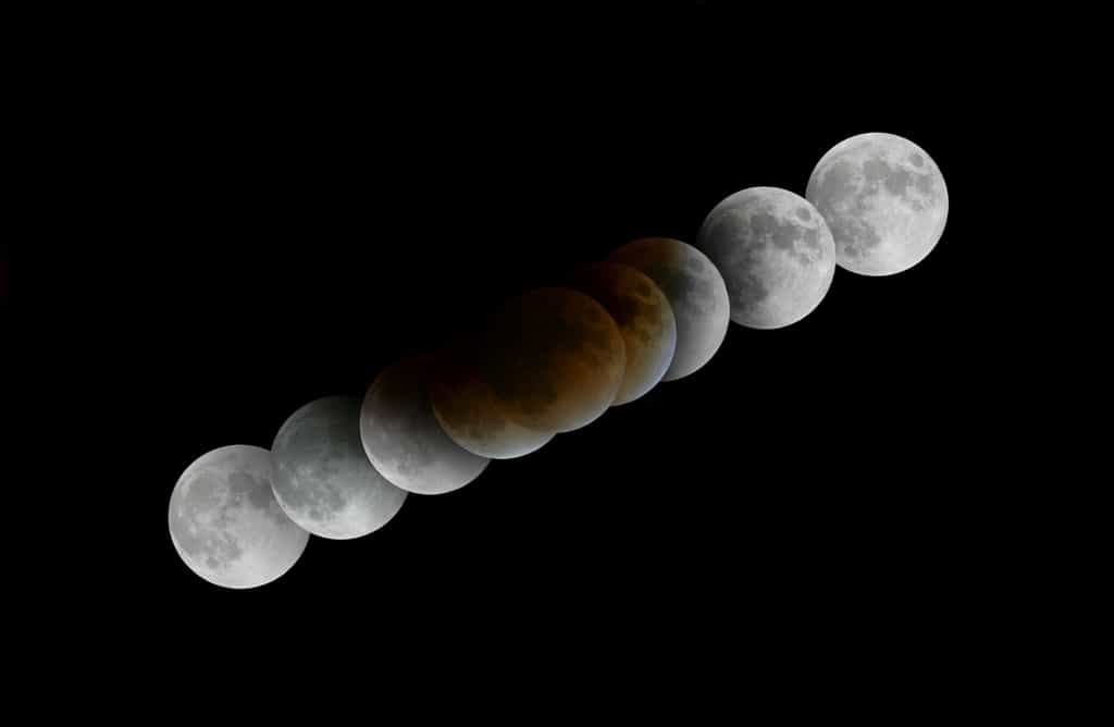 Eclipse totale de Lune du 21 février 2008 depuis Asilah (Maroc)