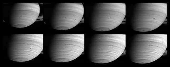 Collision et fusion de tempêtes sur Saturne