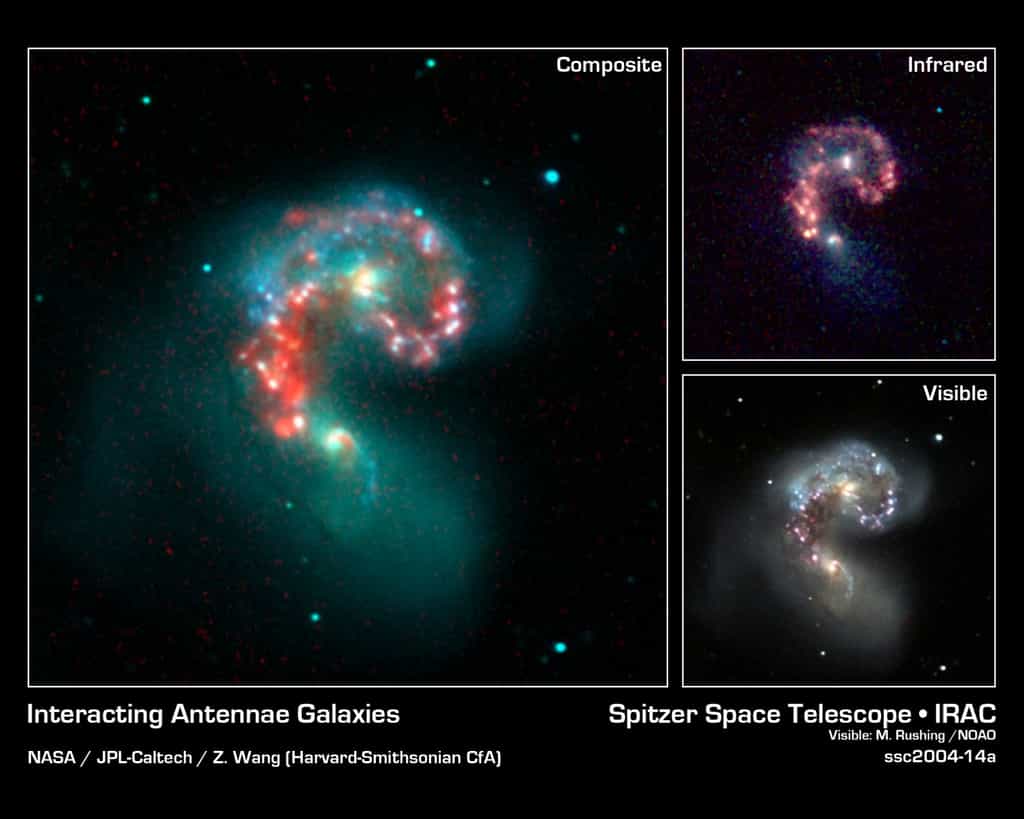 Galaxie des Antennes en infrarouge moyen