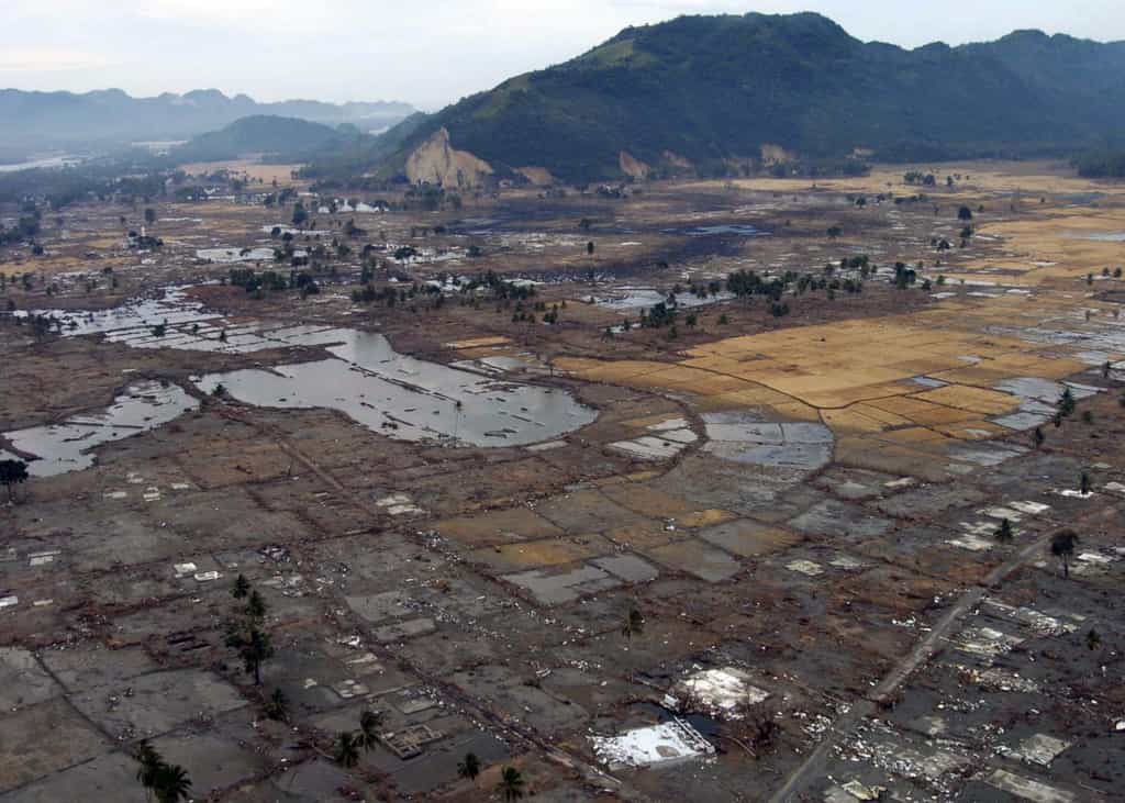 Village détruit par le tsunami