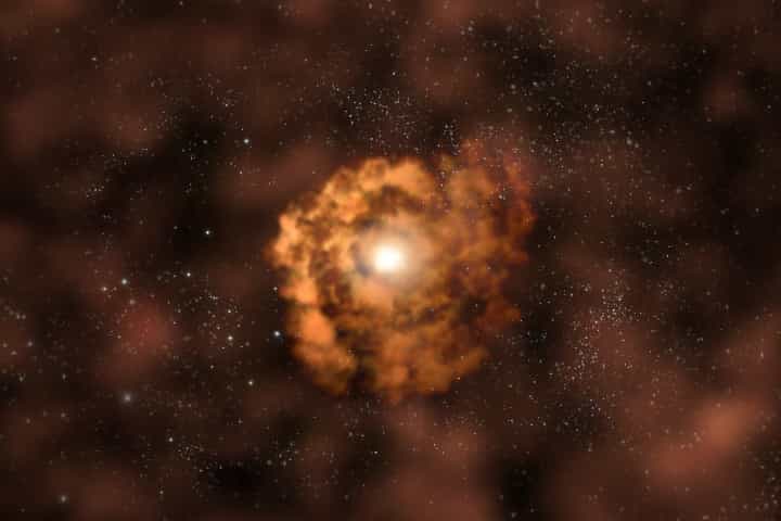 Éruption d'un trou noir supermassif 2/4