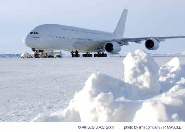 A380 : tests par grand froid