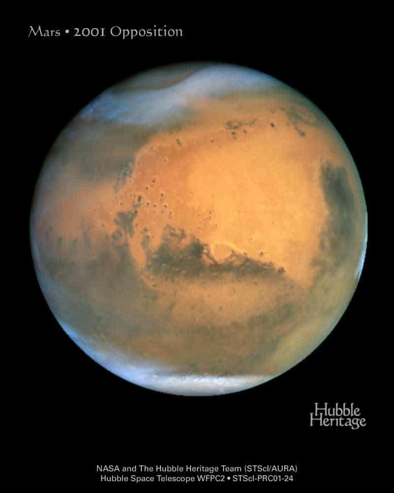 Hubble : Mars, opposition de 2001