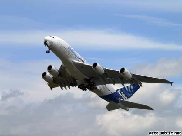 Airbus A380 lors de son vol de démonstration
