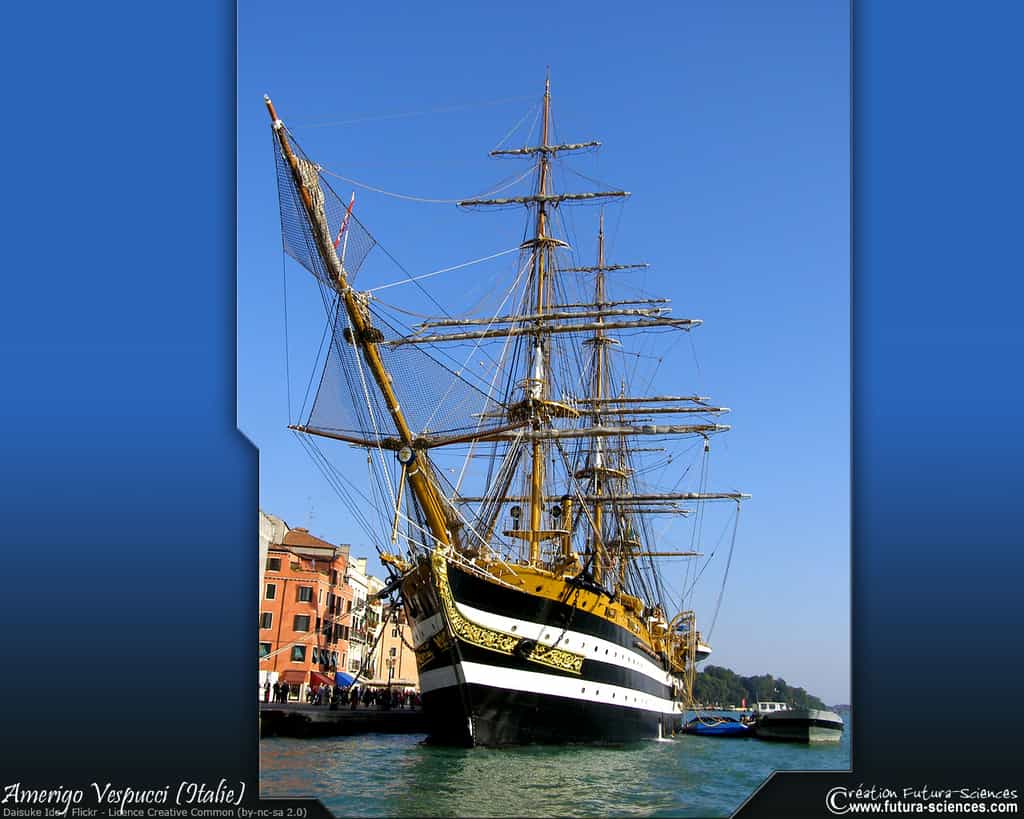L'Amerigo Vespucci, du nom du navigateur italien