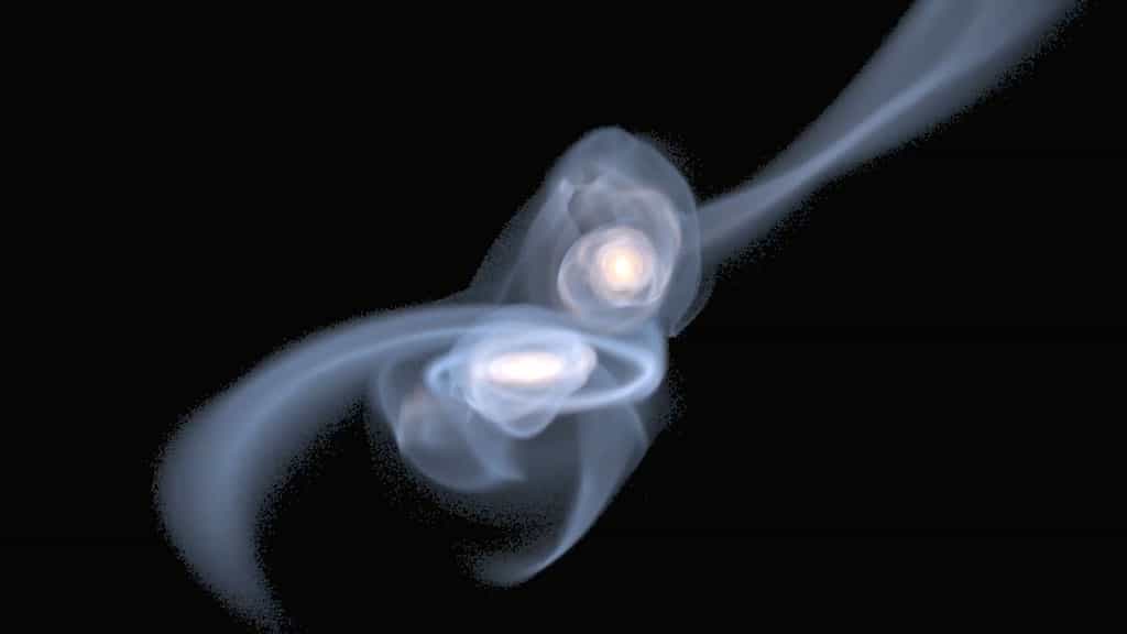 La collision des galaxies et la formation de l'oxygène