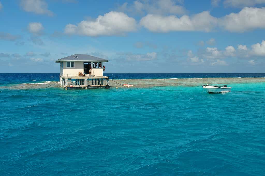 Maison sur l'atoll de Makemo