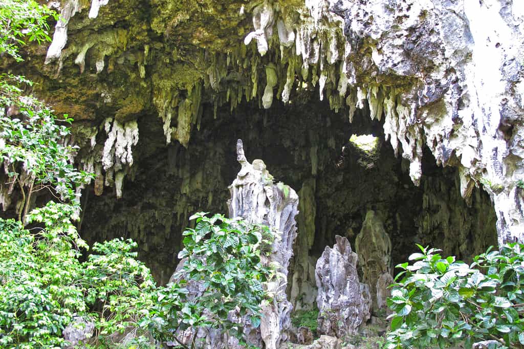 Grotte Mitterrand sur l’île de Rurutu