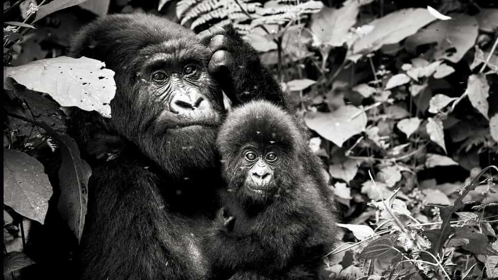 Jeune gorille âgé de 6 mois