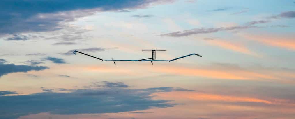 Le drone stratosphérique solaire Zephyr S d’Airbus se destine à diverses missions civiles ou militaires. © Airbus