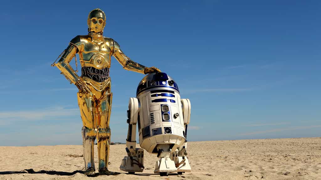 R2-D2. R2-D2 est un robot de la saga Star Wars. De forme ovoïde et de petite taille, il s’exprime par sifflements. Il forme un duo comique avec C3PO inspiré par Laurel et Hardy. © Terren in Virginia, Flickr, Attribution 2.0 Generic (CC BY 2.0)