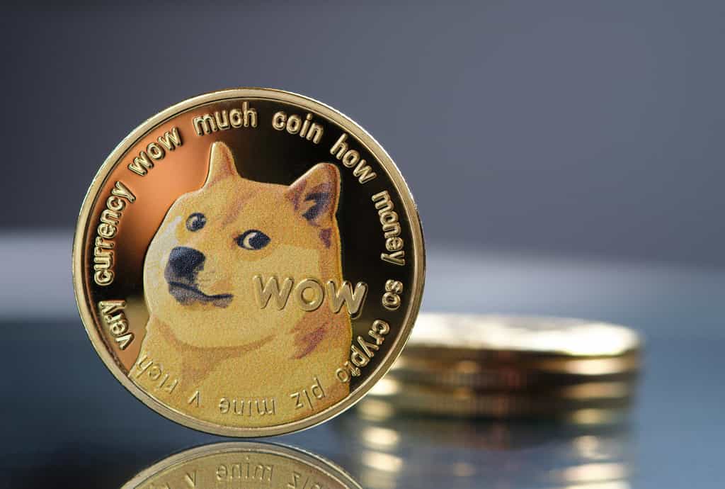 Le Dogecoin (DOGE) : de la blague à la blockchain, une aventure crypto empreinte de communauté et d'humour. © Alvaro, Adobe Stock