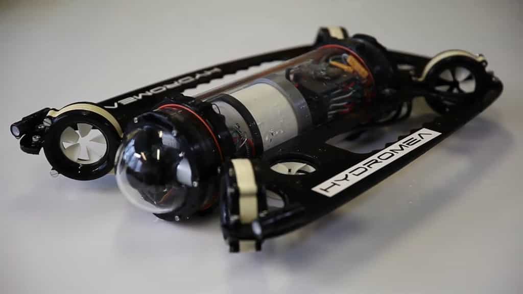 Le prototype d’un drone sous-marin sans câble qui sera disponible en 2022. © Hydromea