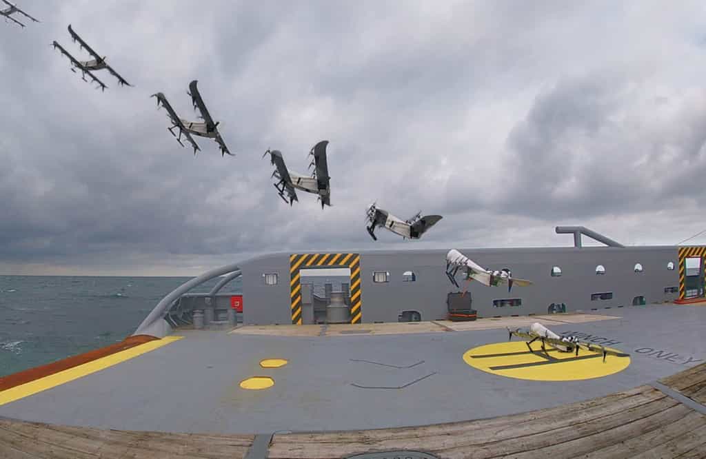 Apponter ou décoller sur un navire en mouvement est l’un des exercices les plus difficiles à réaliser avec un drone. © MAVLab TU Delft