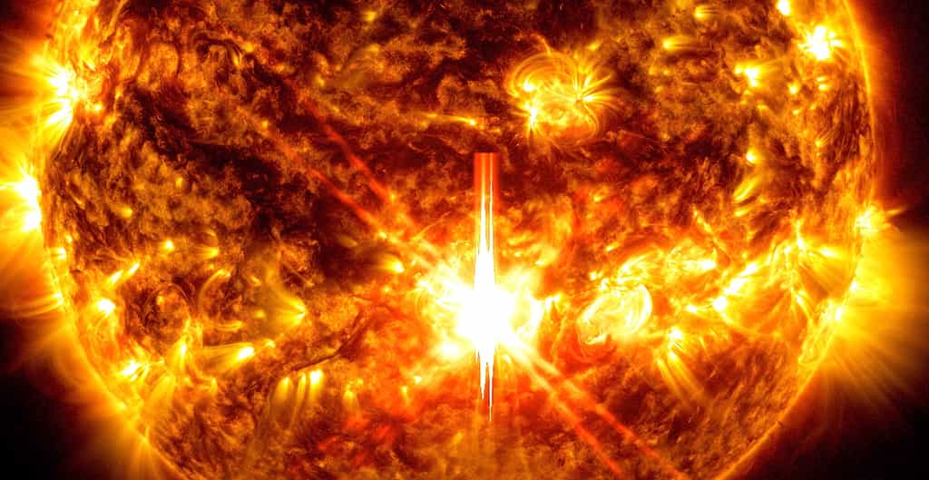 L'éruption solaire de classe X9, la plus puissante du cycle 25. © Nasa, SDO