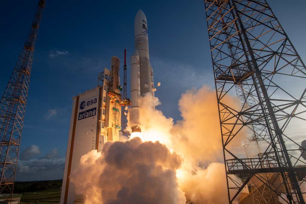 Lancement de Météosat de troisième génération sur Ariane 5 mardi 13 décembre 2022. © M.Pédoussaut, ESA
