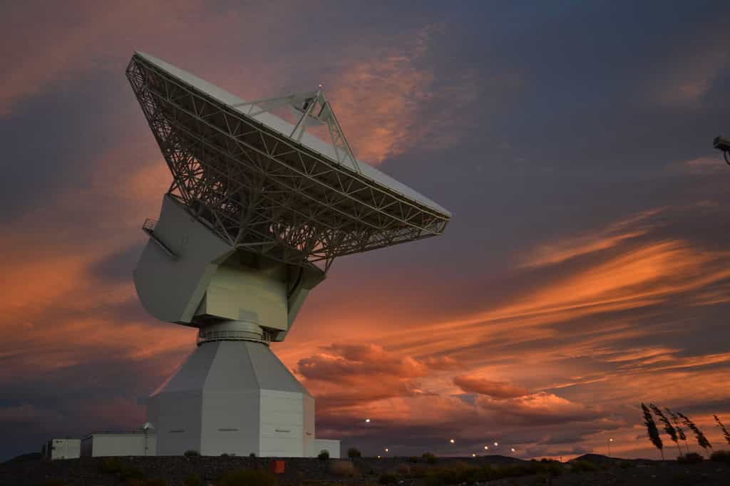 L'antenne de 35 mètres de diamètre de la station sol de Malargüe en Argentine. Avec celles de Cebreros en Espagne et celle de New Norcia en Australie, elle forme le réseau d'antennes pour l’espace lointain (DSA) de l'Agence spatiale européenne. © Esa, D. Pazos