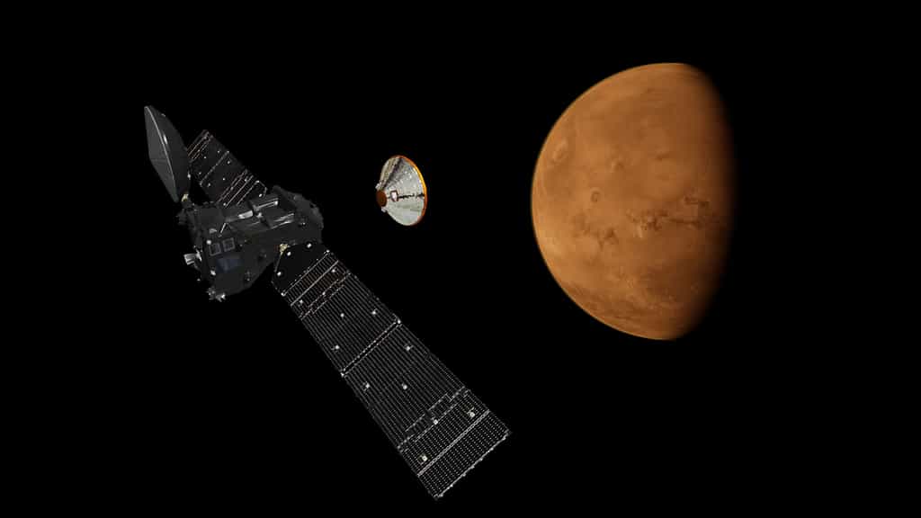 Malgré un départ retardé de plus de deux mois, la sonde ExoMars devrait tout de même arriver autour de la Planète rouge en octobre 2016. © Esa, ATG medialab