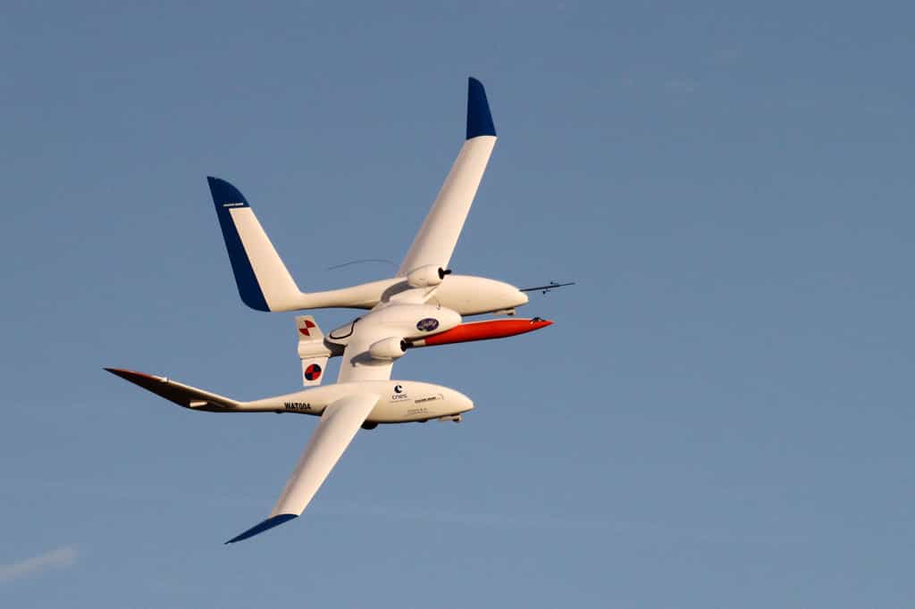 Essai en vol du système Eole avec l’avion porteur et l’étage propulsif. © Onera, Laurent Michelet