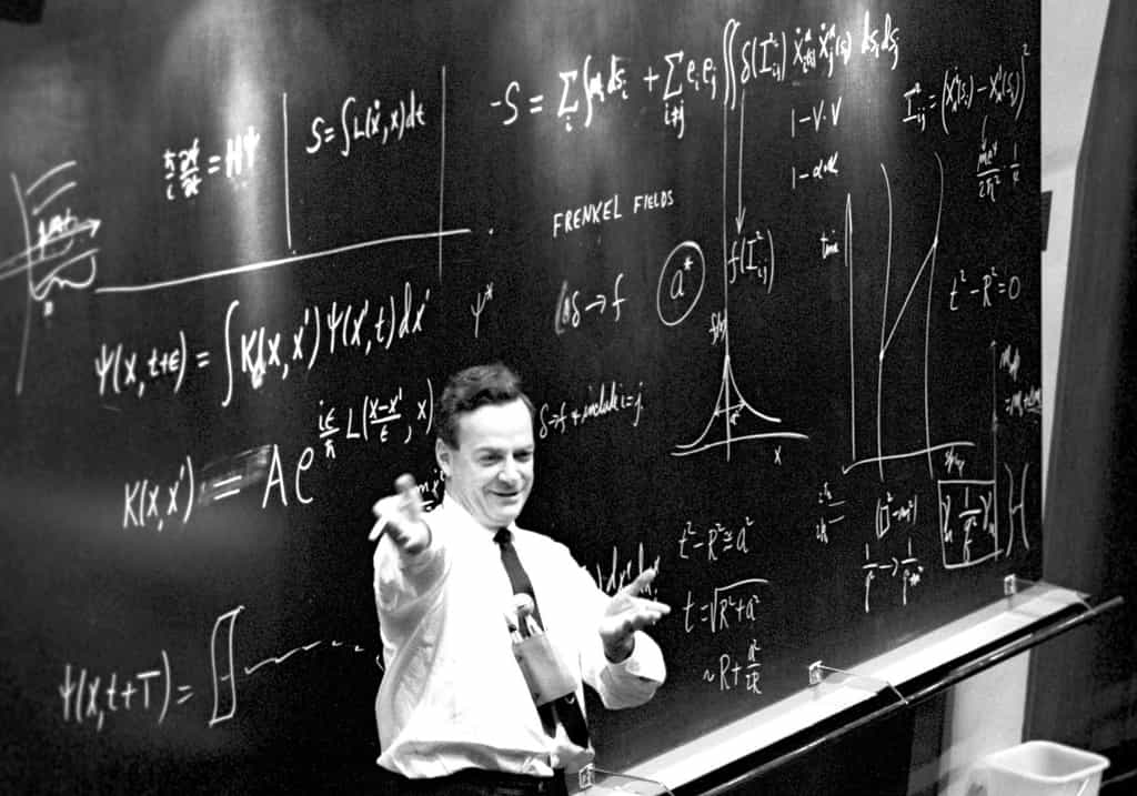 Richard Feynman en visite au Cern en 1965. © Cern