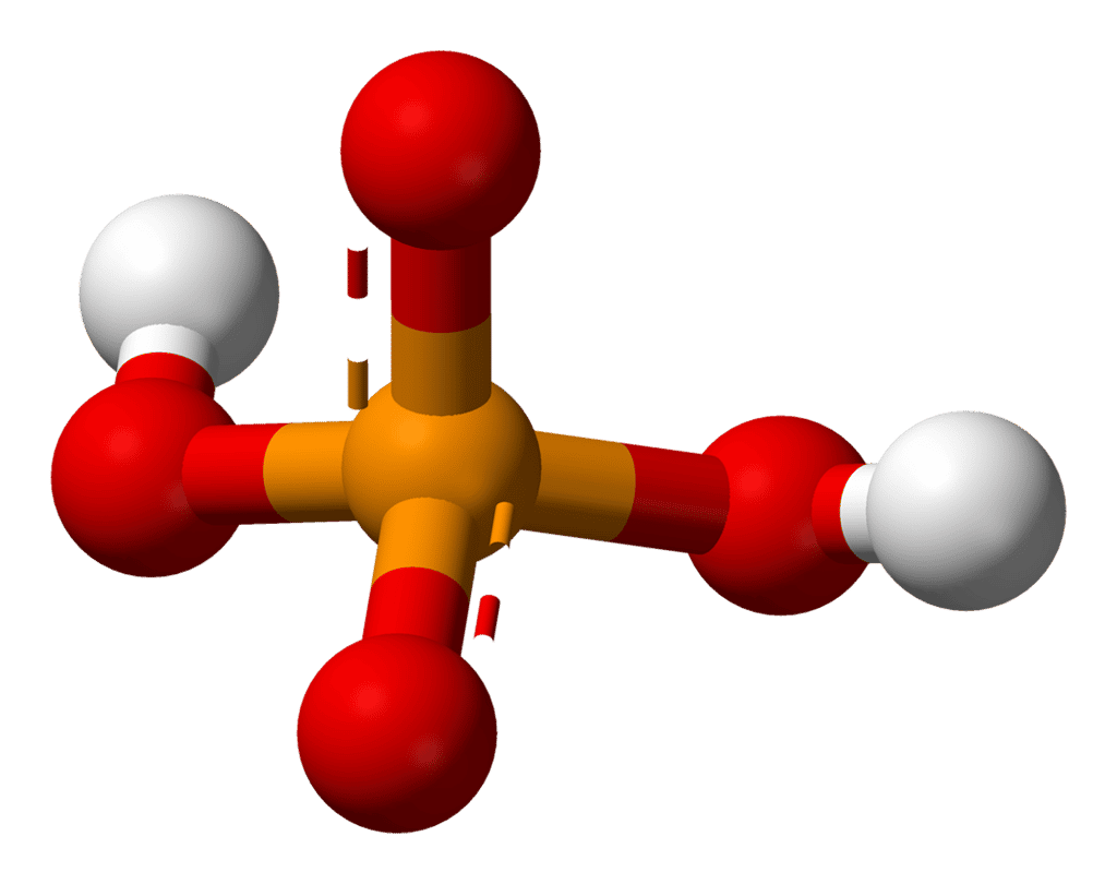 Le dihydrogène phosphate (H2PO4-) est une substance amphotère. © Wikipedia