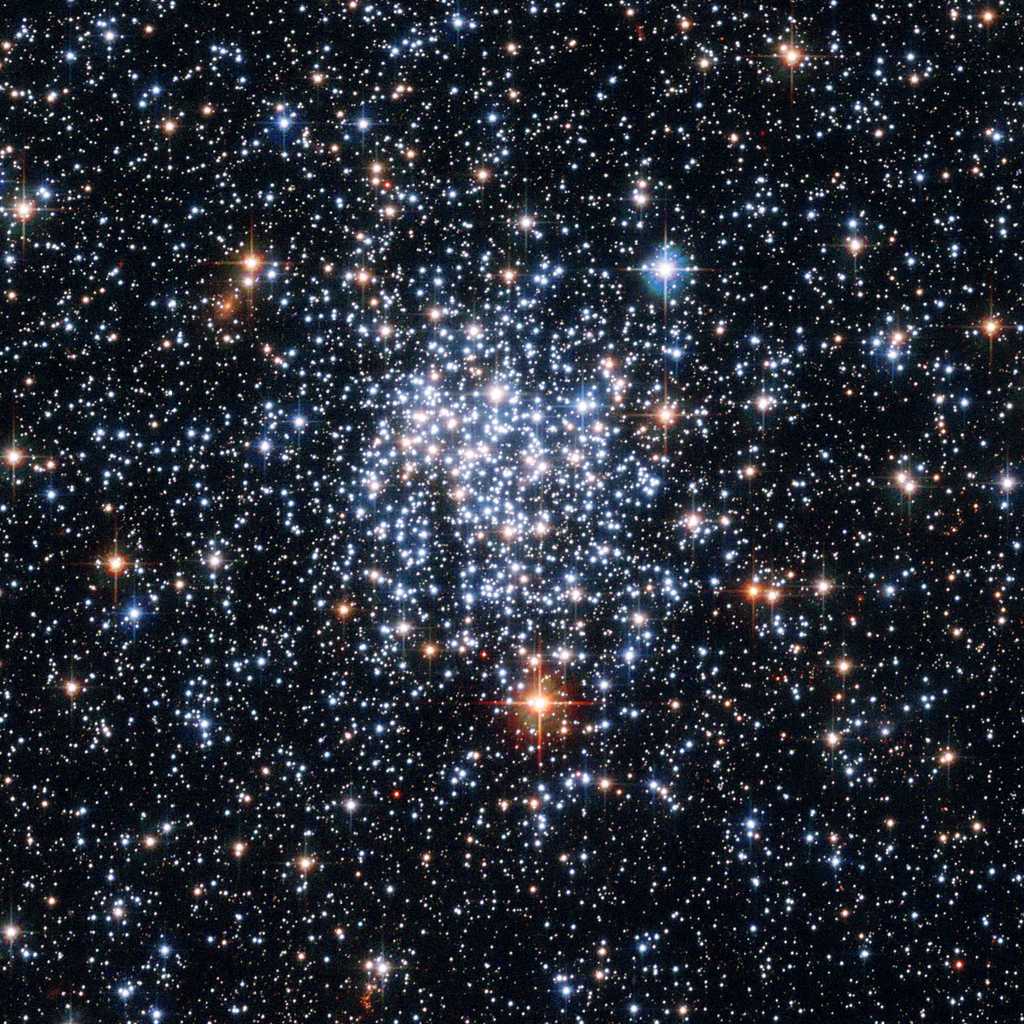 On voit ici l'amas ouvert NGC 265 observé par Hubble. Il se trouve dans le petit Nuage de Magellan. © Nasa, Esa